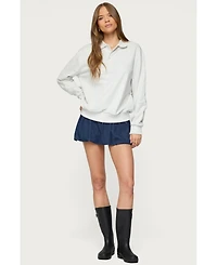 Edikted Women's Scholar Oversized Polo Sweatshirt