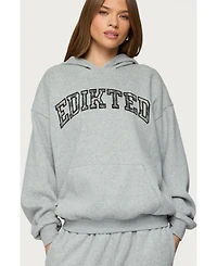 Edikted Womens Camo Crush Oversized Hoodie
