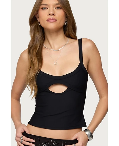 Edikted Women's Karin Cut Out Ribbed Tank Top