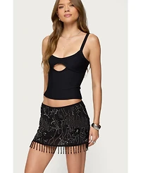 Edikted Women's Karin Cut Out Ribbed Tank Top