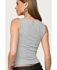 Edikted Womens Elliana Side Slit Tank Top