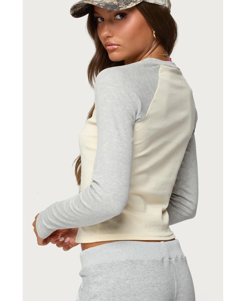 Edikted Women's Raya Long Sleeve T Shirt