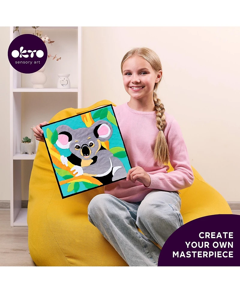 Wise Elk Okto Clay by Numbers - Koala - (11.4×11.4 in) - Ages 5+