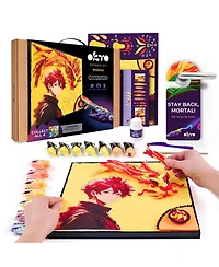 Wise Elk Okto Manga Elements - Fire - 3D Clay Canvas Kit (11.8×15.7 in)