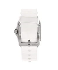 Pre-Owned Cartier Santos 100 Automatic Watch in Stainless Steel and Rubber 33mm