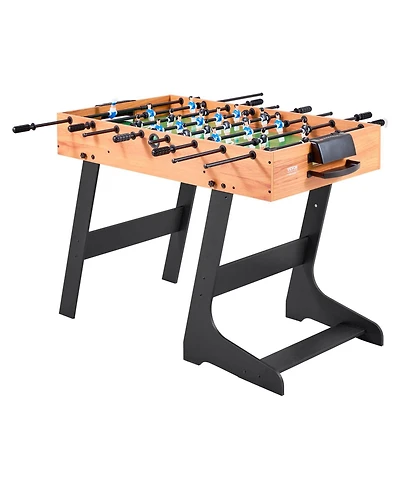 Slickblue Folding Foosball Soccer Game Table Standard Size for Indoor Home Play