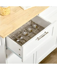 Slickblue Tall Kitchen Storage Cabinet with Doors and Shelves for Pantry and Home Organization
