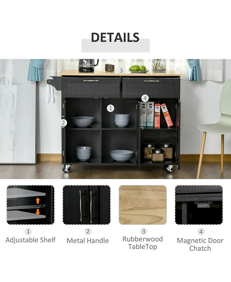 Slickblue Freestanding Kitchen Storage Cabinet with Doors and Shelves for Pantry and Dining Room