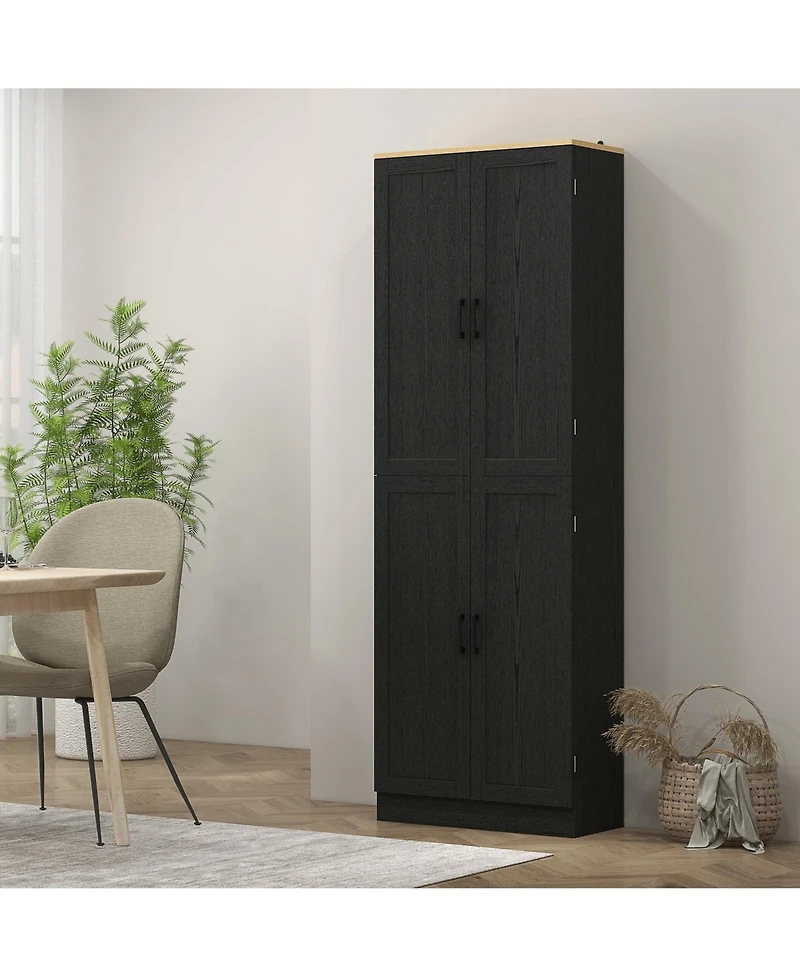 Slickblue Modern Wooden Kitchen Storage Cabinet with Doors for Pantry and Dining Room Essentials