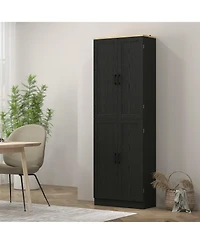 Slickblue Modern Wooden Kitchen Storage Cabinet with Doors for Pantry and Dining Room Essentials