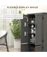 Slickblue Stylish Kitchen Storage Cabinet with Doors and Shelves for Organized Pantry and Dining