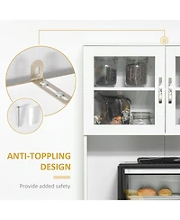 Slickblue Kitchen Storage Cabinet with Shelves and Drawers for Organized Home Kitchen Space