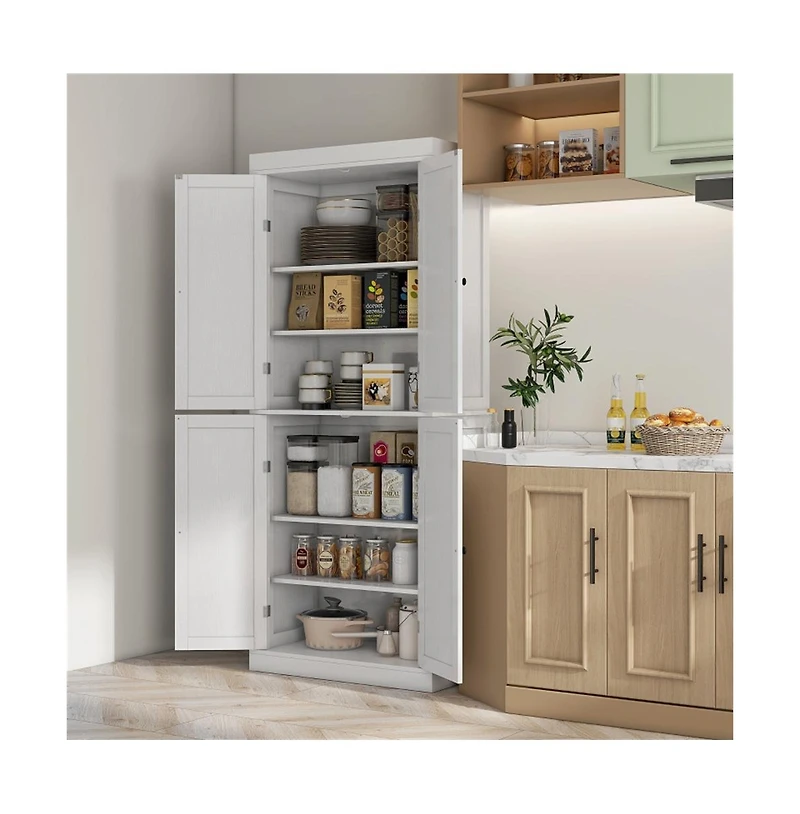 Slickblue Durable Multi-Purpose Kitchen Storage Cabinet for Appliances Utensils and Pantry Items