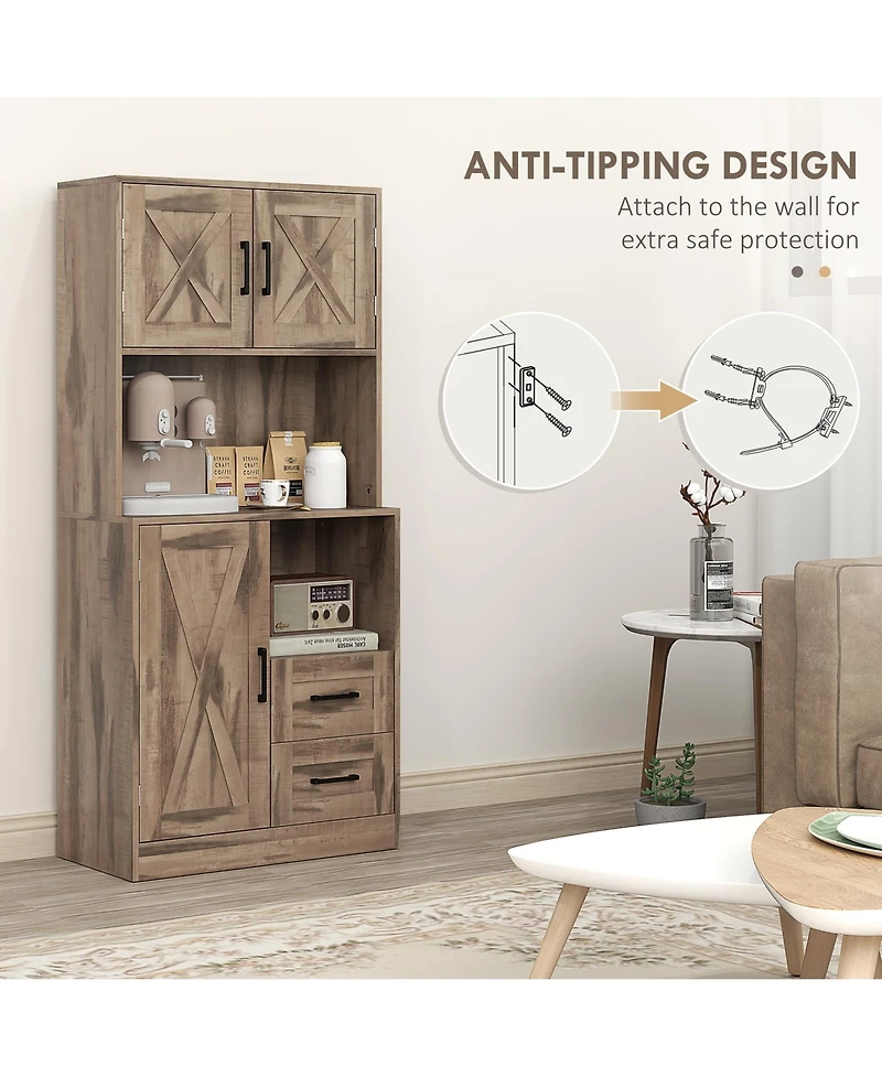 Slickblue Easy Access Kitchen Storage Cabinet with Adjustable Shelves for Space-Saving Organization