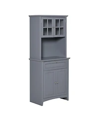 Slickblue Space-Saving Kitchen Storage Cabinet with Easy Access and Adjustable Shelf Design