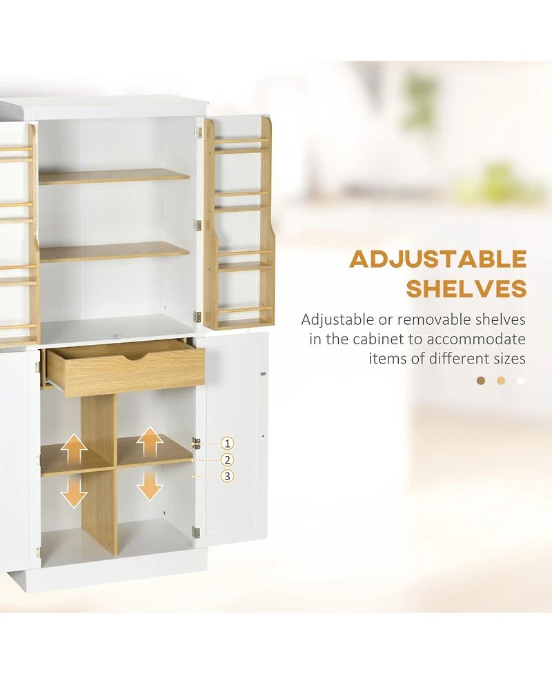 Slickblue Spacious Kitchen Storage Cabinet with Adjustable Shelves and Durable Design