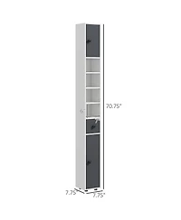 Compact Bathroom Floor Cabinet with Multiple Shelves for Extra Bathroom Storage