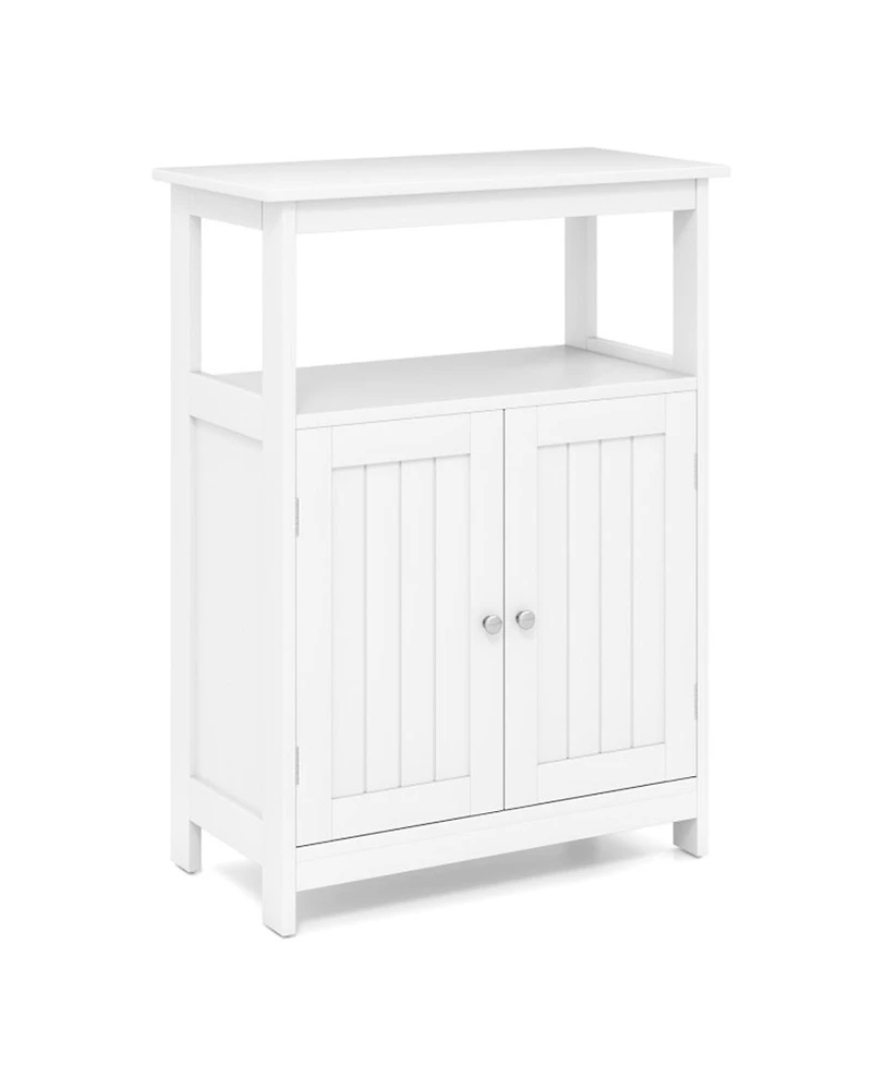 Freestanding Bathroom Floor Cabinet Storage Organizer