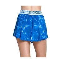 Lucky Love Women's Shibori Stripe High Waist 13.5 inch Tennis Skirt