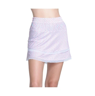 Lucky Love Women's High Waist Groovy 15.5 Inch Golf Skort