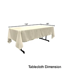 Large Rectangular Tablecloth – 60x144 Polyester Poplin for Banquets, Holidays & Everyday Dining