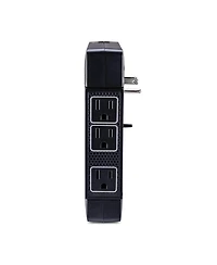 CyberPower HT600WSU2A 6-Outlet 500V Wall Mount Surge Protector, Black
