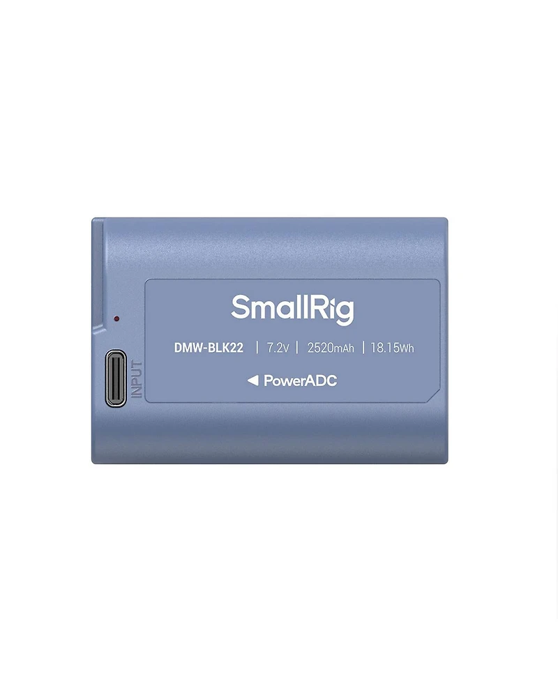 SmallRig Dmw-BLK22 18.15Wh 7.2V 2520mAh Usb-c Rechargeable Camera Battery, Blue