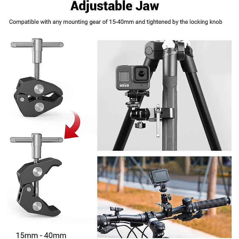 SmallRig CoolClamp Mount with 1/4" Screw Ball Head Mount