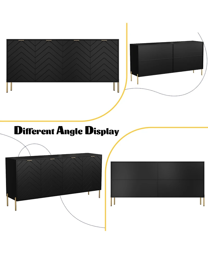 4-Door Accent Cabinet More Large Storage