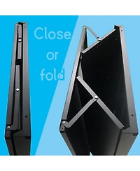 Metal Storage Cabinet with Locking Doors and Adjustable Shelf, Folding Filing
