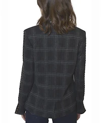 Central Park West Women's Jay Plaid Studded Jacket