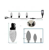 50 Count C9 Led Plug in Fairy String Lights Waterproof Decor