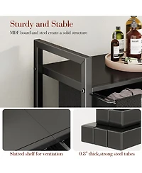 Kitstorack Laundry Basket Organizer, Laundry Hamper with Shelf & 2 Pull-Out Removable Bags, Dirty Clothes Hamper Organizer for Laundry Room Bathroom a