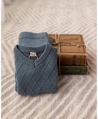MeMoi Baby Boys 2 Piece "Romeo" Mixed Knit Pullover Sweater Set