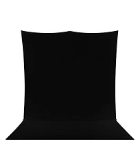 Westcott 8x13' X-Drop Pro Wrinkle-Resistant Backdrop Kit with Stand, Rich Black Sweep
