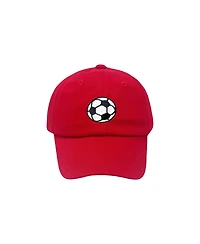 Bits & Bows Toddler Soccer Baseball Hat Red