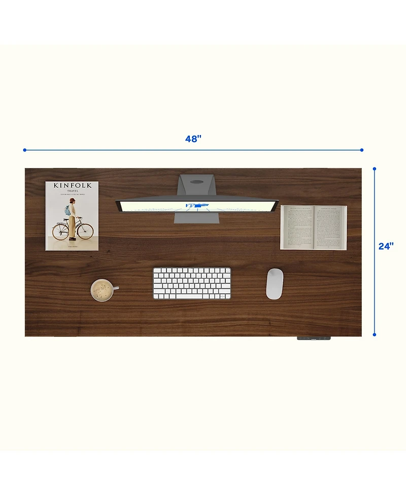 Flexispot E7-commercial W Electric Adjustable Standing Desk, Black Walnut Top