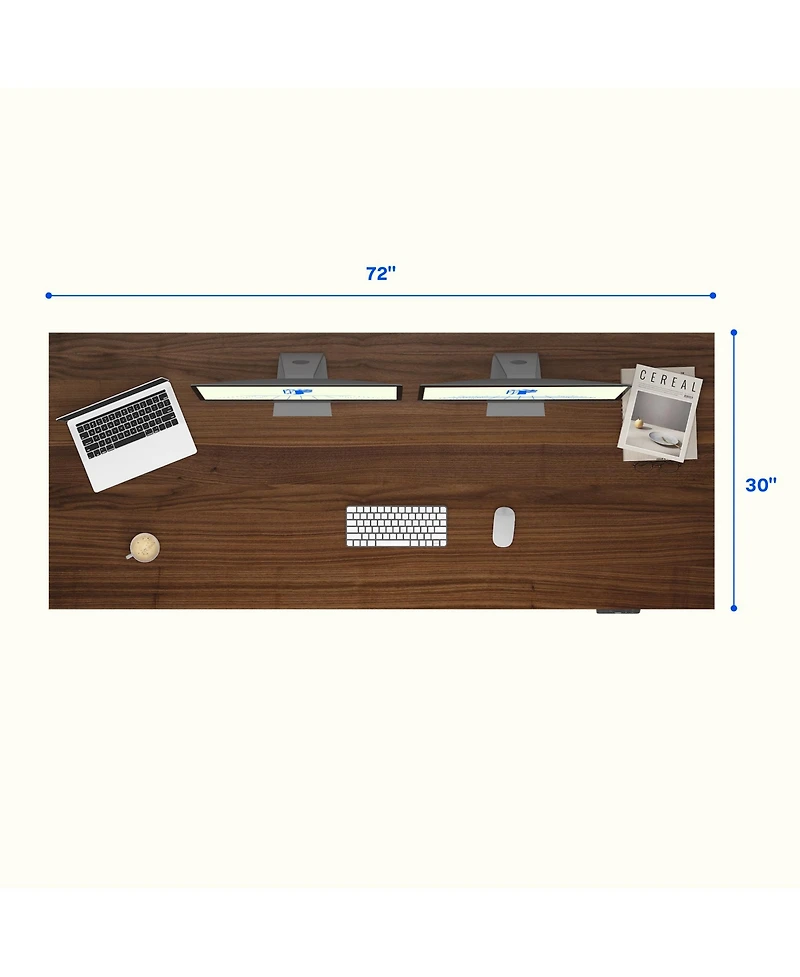 Flexispot E7-commercial W Electric Adjustable Standing Desk, Black Walnut Top