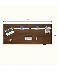 Flexispot E7-commercial W Electric Adjustable Standing Desk, Black Walnut Top