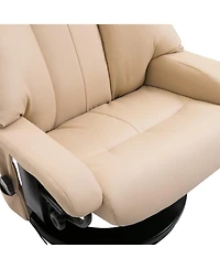 Homcom Massage Recliner Chair, Footrest, 360 Swivel Lounger w/ Ottoman,