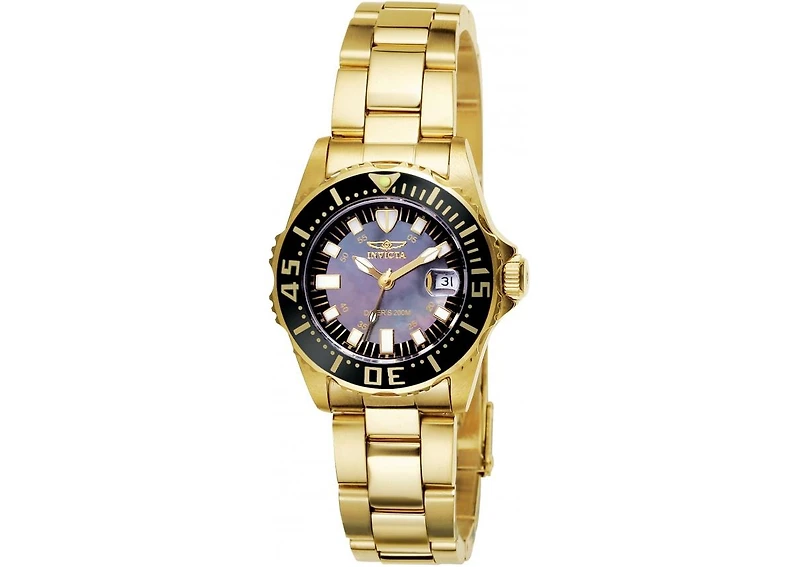 Invicta Women's 2962 Pro Diver Quartz 3 Hand Black Dial Watch