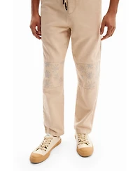 Desigual Men's Trousers with floral details