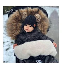Cover Baby Baby Cover 0-3 Years Organic Premium Gray Wool Adjustable Footmuff in Pastel