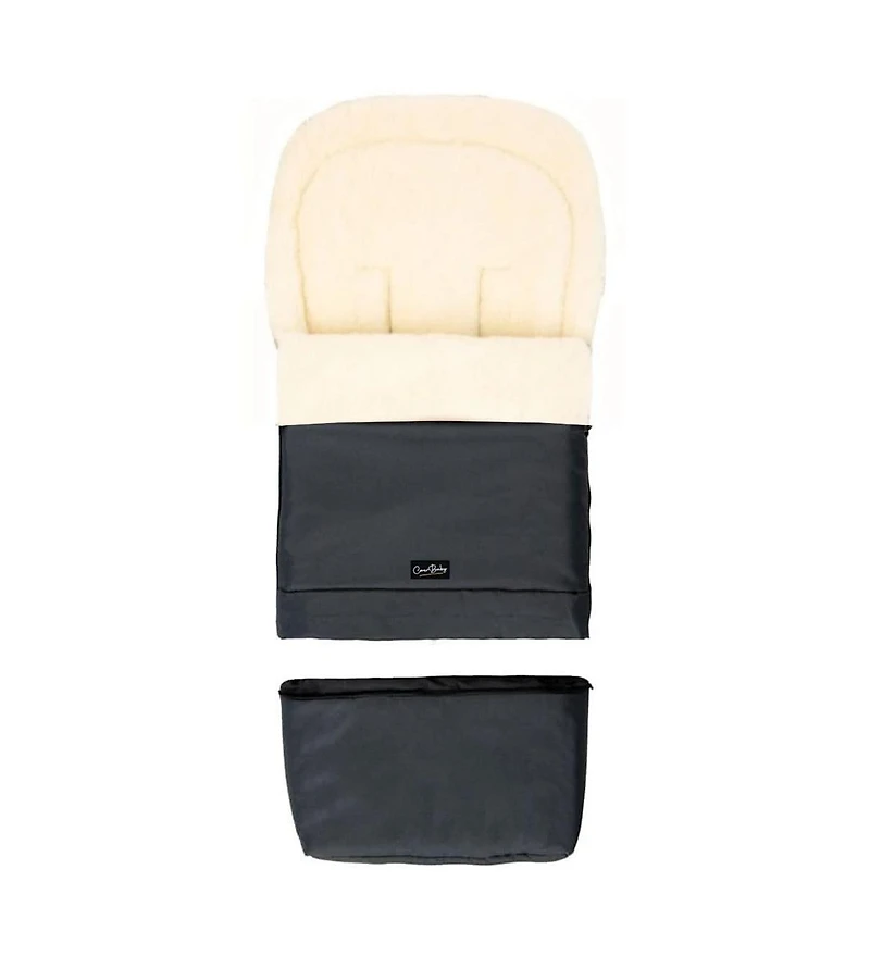 Cover Baby Baby Cover 0-3 Years Scandinavian Organic Wool Adjustable Footmuff in Black Graphite