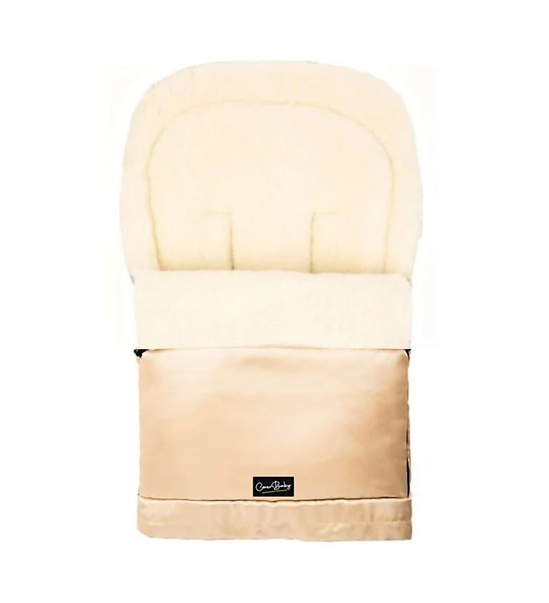 Cover Baby Baby Cover 0-3 Years Scandinavian Organic Wool Adjustable Footmuff in Light Beige