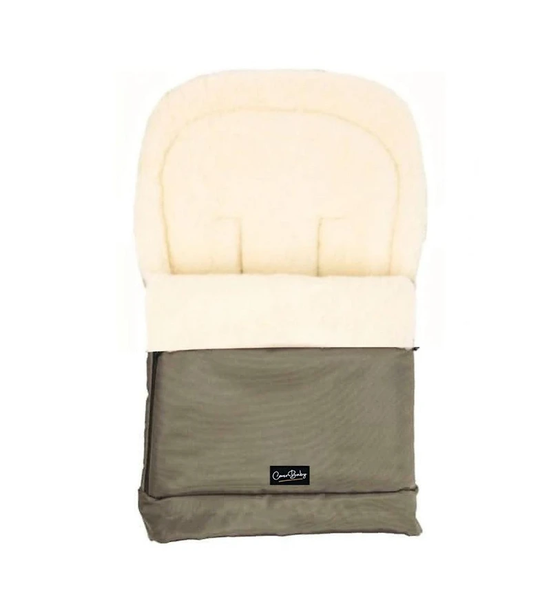 Cover Baby Baby Cover 0-3 Years Scandinavian Organic Wool Adjustable Footmuff in Olive