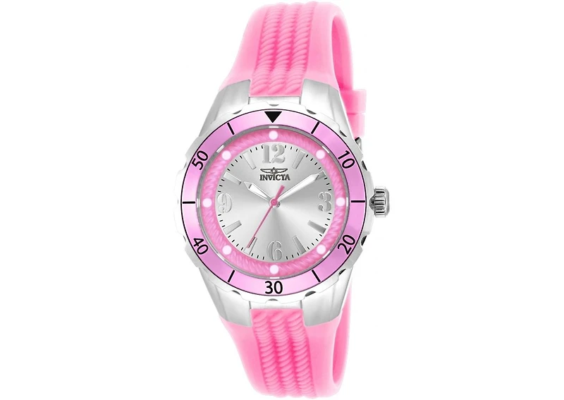 Invicta Women's Angel Quartz 3 Hand Silver Dial Watch