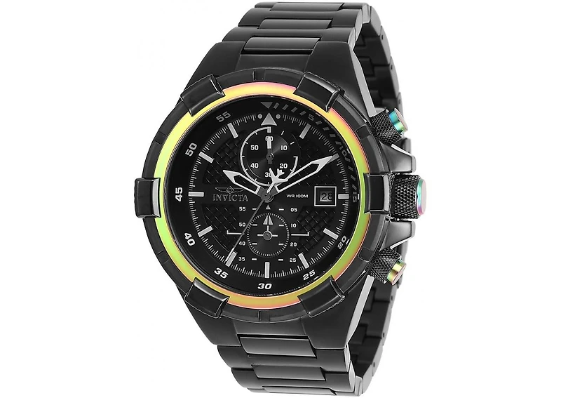 Invicta Men's 28131 Aviator Quartz Chronograph Black Dial Watch