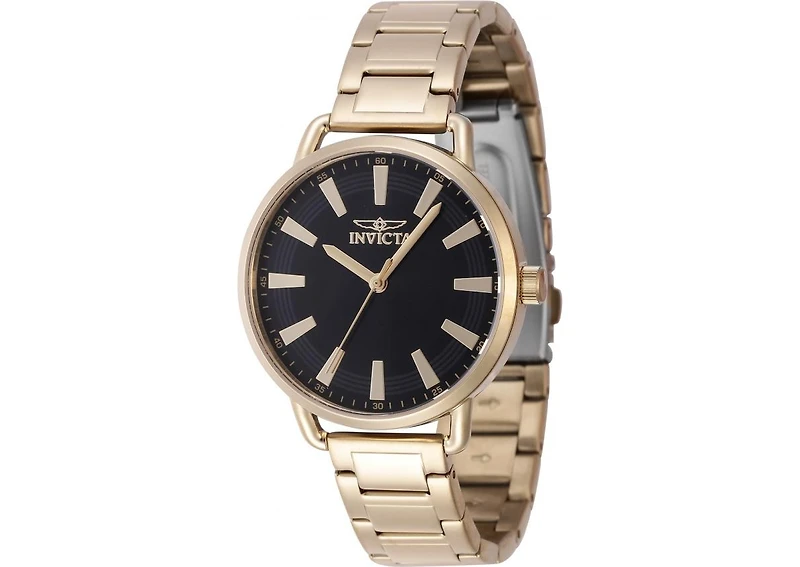 Invicta Women's 47322 Wildflower Quartz 3 Hand Black Dial Watch