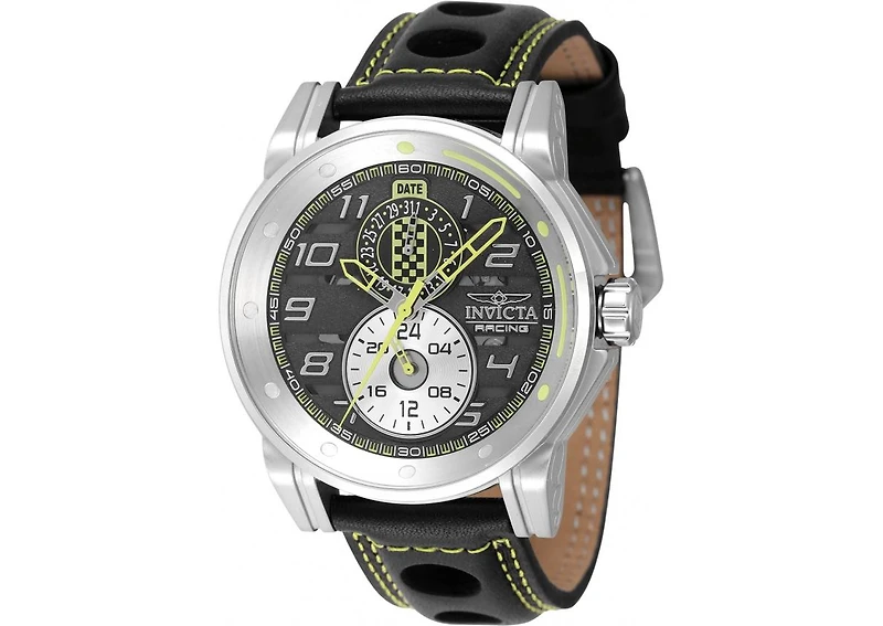 Invicta Men's 47534 Invicta Racing Quartz Multifunction Black, Silver, Grey, Light Green Dial Watch